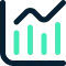 website conversion graph icon